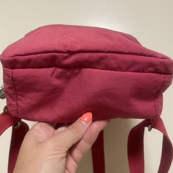 Kipling Red Paola Small Backpack Live Light Travel School Mini Kid's Keychain - Picture 4 of 12